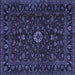 Square Persian Blue Traditional Rug, tr2487blu