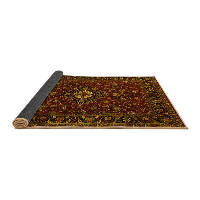 Sideview of Persian Yellow Traditional Rug, tr2487yw