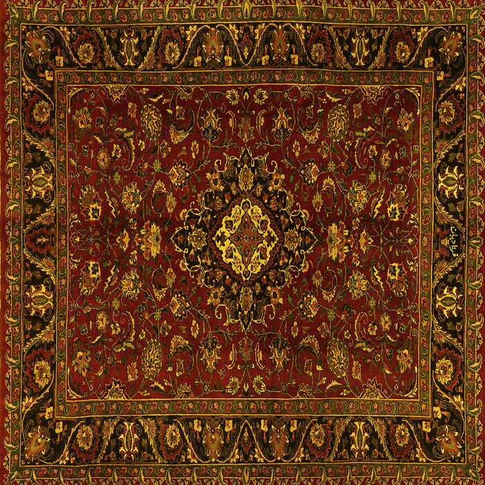 Square Persian Yellow Traditional Rug, tr2487yw