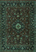 Machine Washable Persian Turquoise Traditional Area Rugs, wshtr2487turq