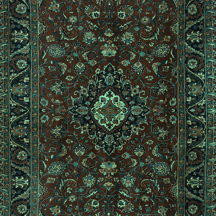 Machine Washable Persian Turquoise Traditional Area Rugs, wshtr2487turq