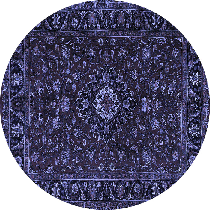 Round Persian Blue Traditional Rug, tr2487blu