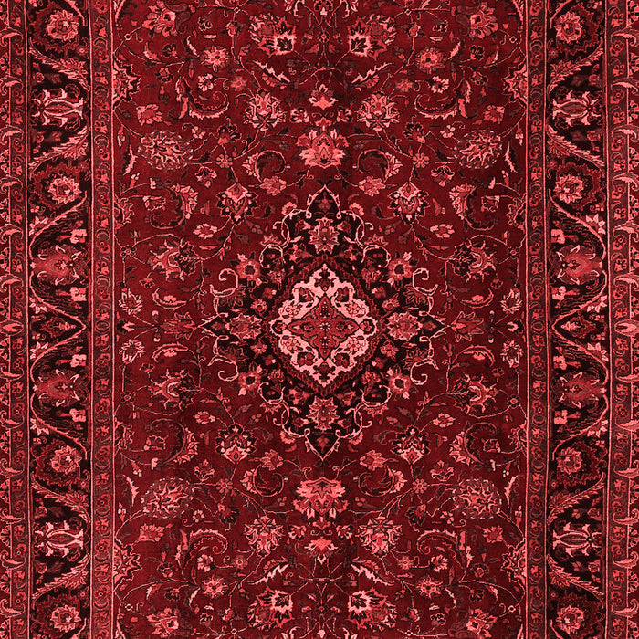 Machine Washable Persian Red Traditional Rug, wshtr2487red