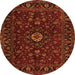 Square Persian Orange Traditional Rug, tr2487org