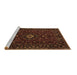 Sideview of Machine Washable Persian Brown Traditional Rug, wshtr2487brn