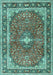 Medallion Turquoise Traditional Rug, tr2488turq