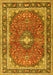 Medallion Yellow Traditional Rug, tr2488yw