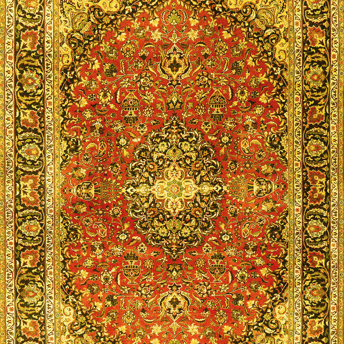 Medallion Yellow Traditional Rug, tr2488yw
