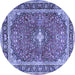 Round Medallion Blue Traditional Rug, tr2488blu