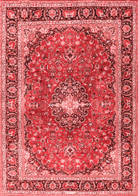 Medallion Red Traditional Rug, tr2488red