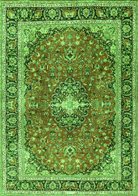 Medallion Green Traditional Rug, tr2488grn