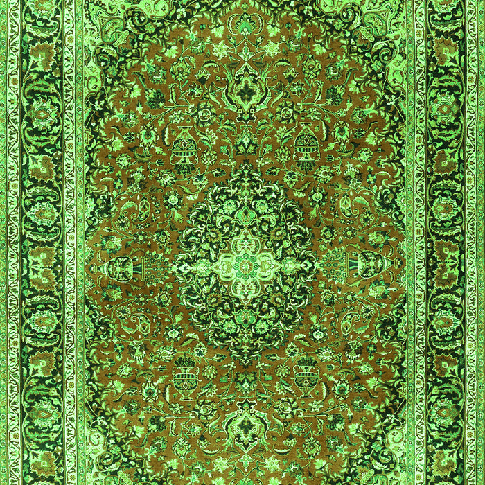Medallion Green Traditional Rug, tr2488grn