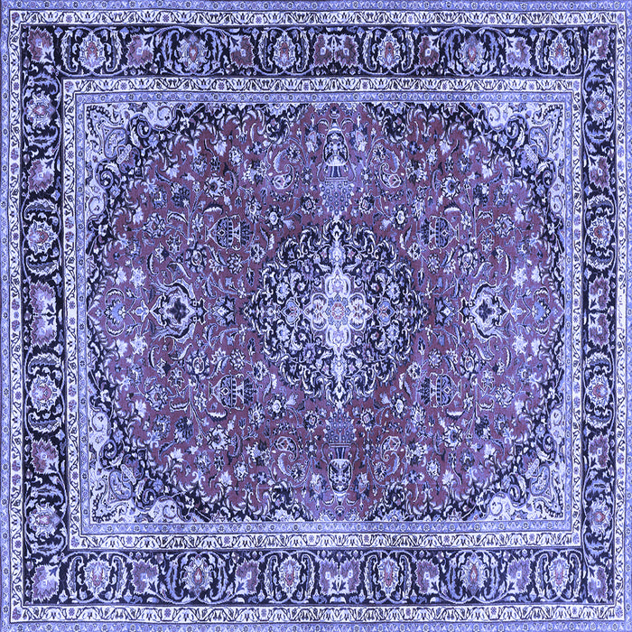 Square Medallion Blue Traditional Rug, tr2488blu