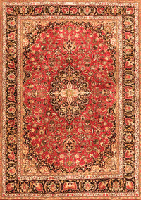 Medallion Orange Traditional Rug, tr2488org