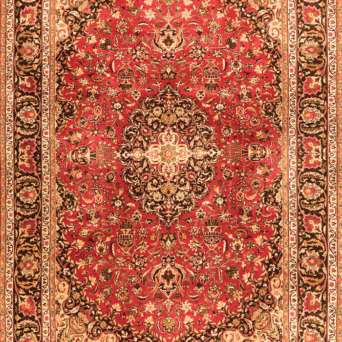 Medallion Orange Traditional Rug, tr2488org