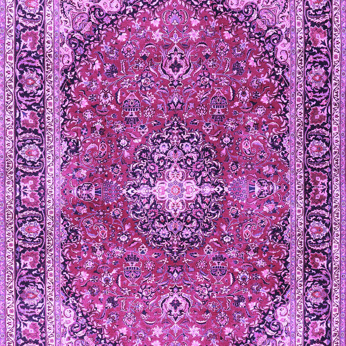 Machine Washable Medallion Purple Traditional Area Rugs, wshtr2488pur
