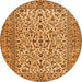 Square Persian Orange Traditional Rug, tr2489org