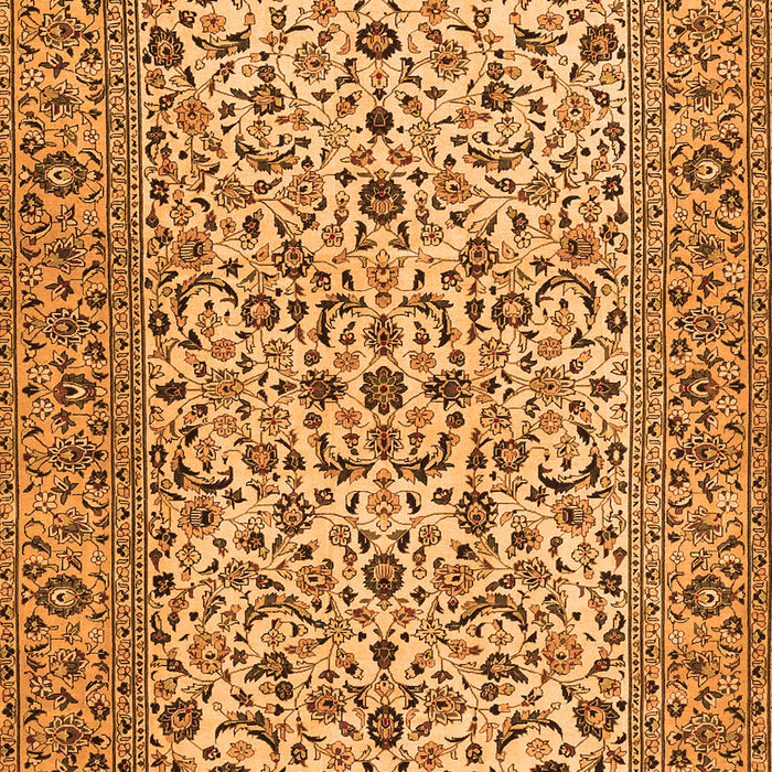 Serging Thickness of Machine Washable Persian Orange Traditional Area Rugs, wshtr2489org