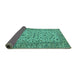Sideview of Persian Turquoise Traditional Rug, tr2489turq