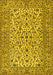 Machine Washable Persian Yellow Traditional Rug, wshtr2489yw