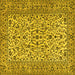 Square Persian Yellow Traditional Rug, tr2489yw