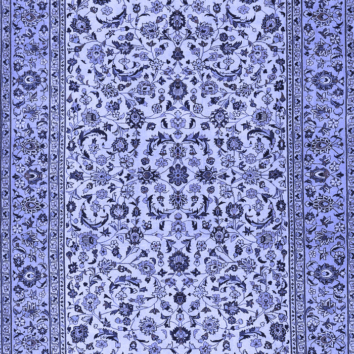 Machine Washable Persian Blue Traditional Rug, wshtr2489blu