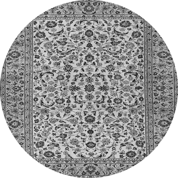 Machine Washable Persian Gray Traditional Rug, wshtr2489gry
