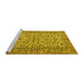 Sideview of Machine Washable Persian Yellow Traditional Rug, wshtr2489yw