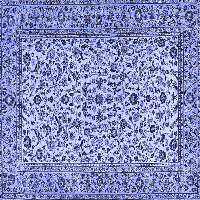 Square Machine Washable Persian Blue Traditional Rug, wshtr2489blu