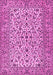 Machine Washable Persian Pink Traditional Rug, wshtr2489pnk