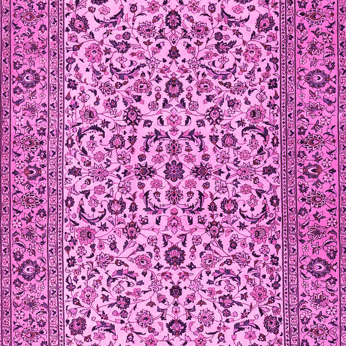 Machine Washable Persian Pink Traditional Rug, wshtr2489pnk