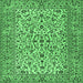 Square Persian Emerald Green Traditional Rug, tr2489emgrn