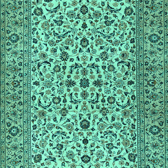Machine Washable Persian Turquoise Traditional Area Rugs, wshtr2489turq