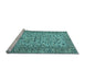 Sideview of Machine Washable Persian Light Blue Traditional Rug, wshtr2489lblu