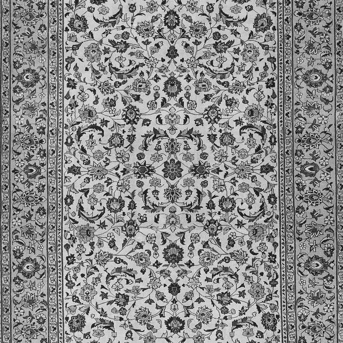 Serging Thickness of Machine Washable Persian Gray Traditional Rug, wshtr2489gry