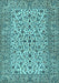 Machine Washable Persian Light Blue Traditional Rug, wshtr2489lblu