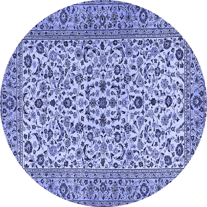 Round Persian Blue Traditional Rug, tr2489blu