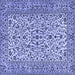 Square Persian Blue Traditional Rug, tr2489blu