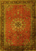 Medallion Yellow Traditional Rug, tr248yw