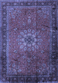 Medallion Blue Traditional Rug, tr248blu