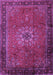 Machine Washable Medallion Purple Traditional Area Rugs, wshtr248pur