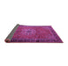 Sideview of Medallion Purple Traditional Rug, tr248pur