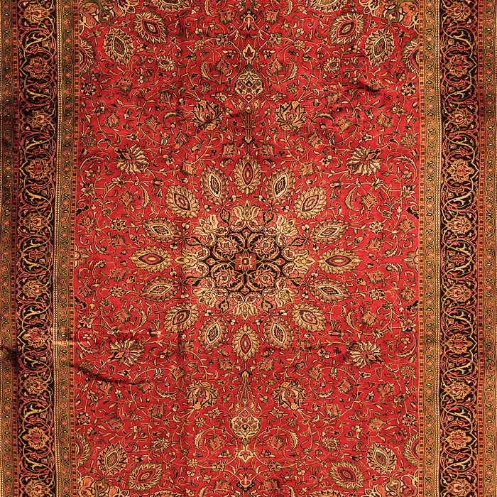 Medallion Orange Traditional Rug, tr248org