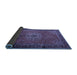 Sideview of Medallion Blue Traditional Rug, tr248blu