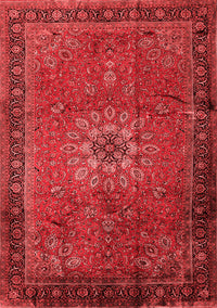 Medallion Red Traditional Rug, tr248red