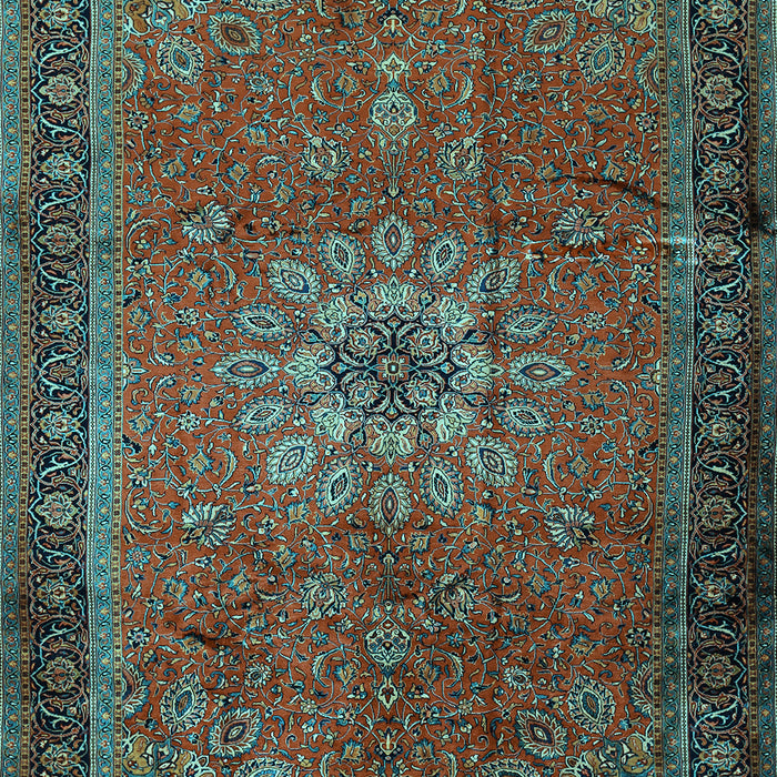 Medallion Light Blue Traditional Rug, tr248lblu