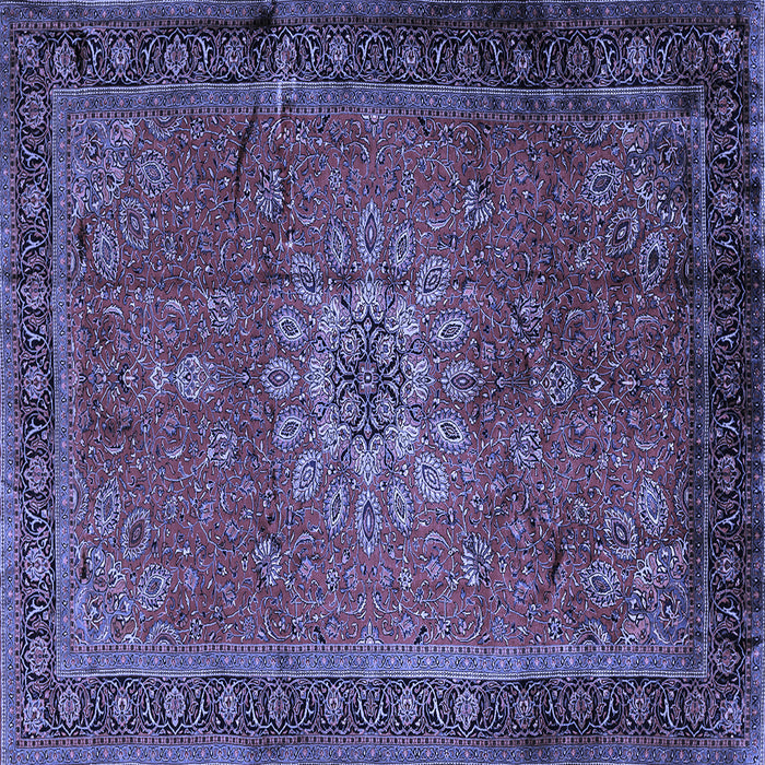 Square Medallion Blue Traditional Rug, tr248blu