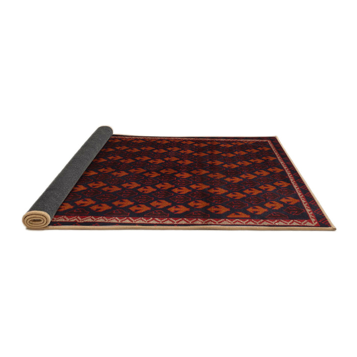 Sideview of Traditional Wine Red Southwestern Rug, tr2490