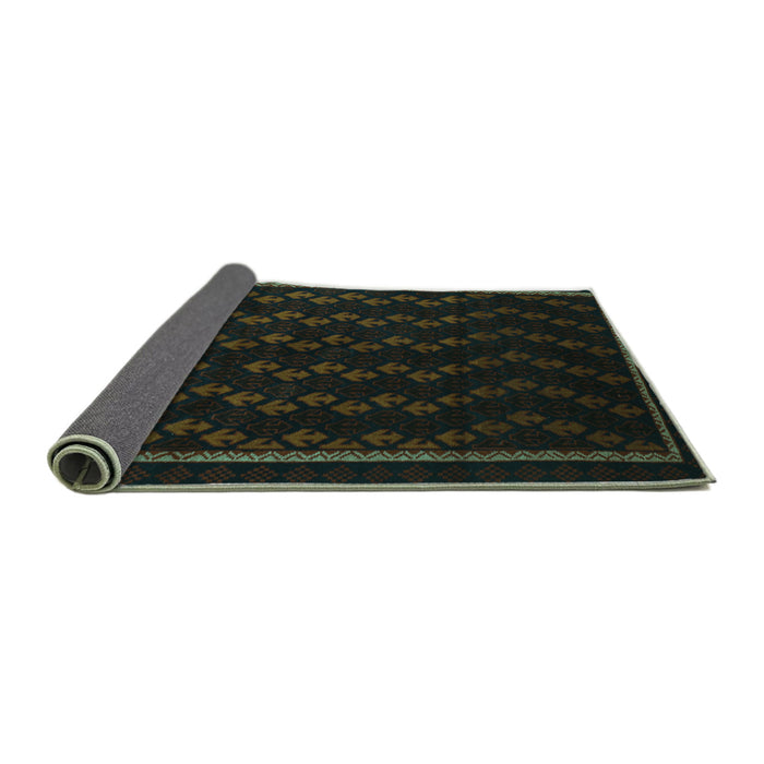 Sideview of Southwestern Turquoise Country Rug, tr2490turq