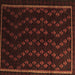 Square Southwestern Brown Country Rug, tr2490brn